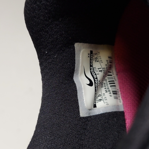 Nike Flex 2013 Running Sneakers Shoes Black and Pink Size 9.5 - Picture 9 of 10